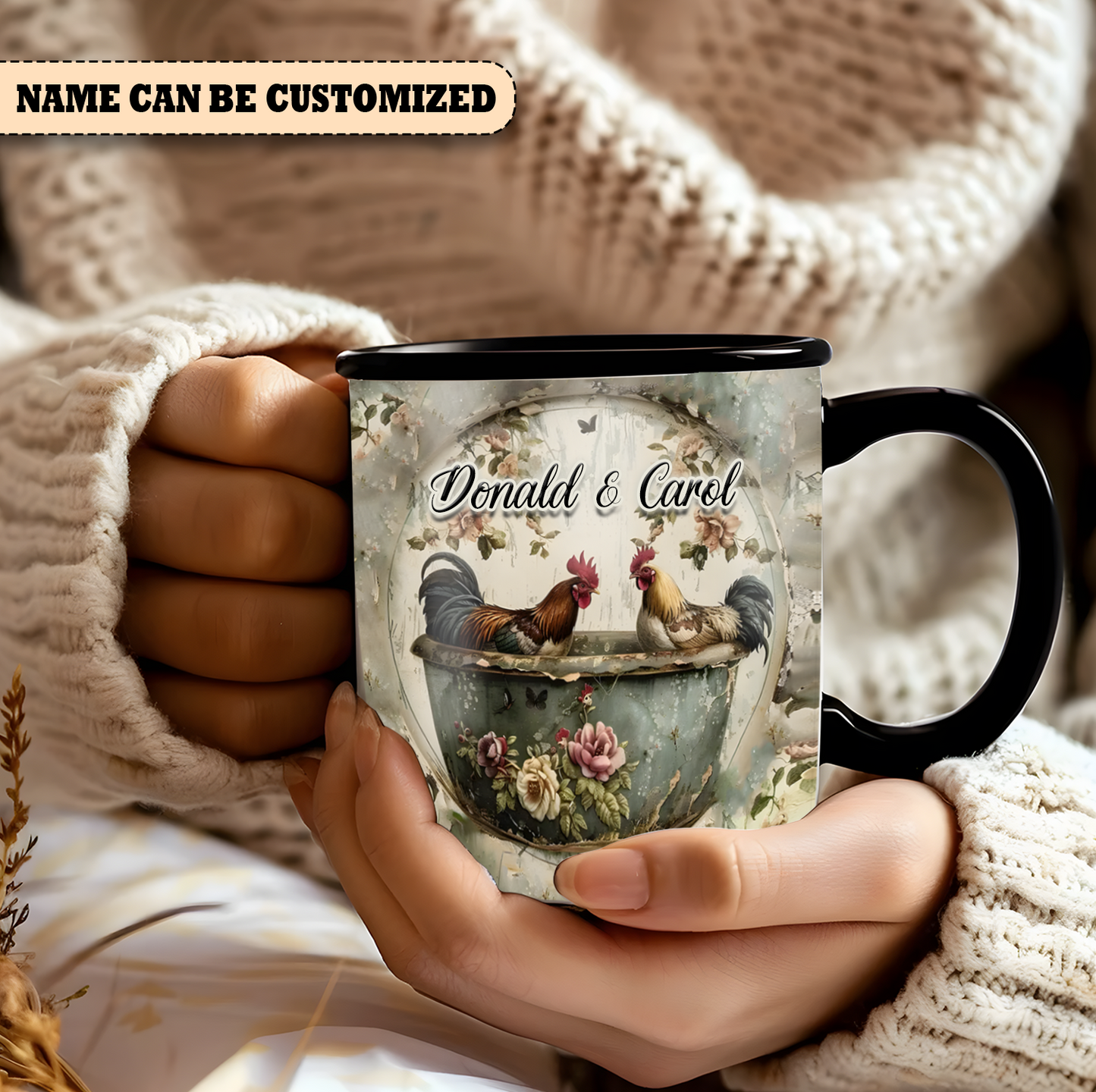 Chicken Themed - Personalized Chicken Accent Mug