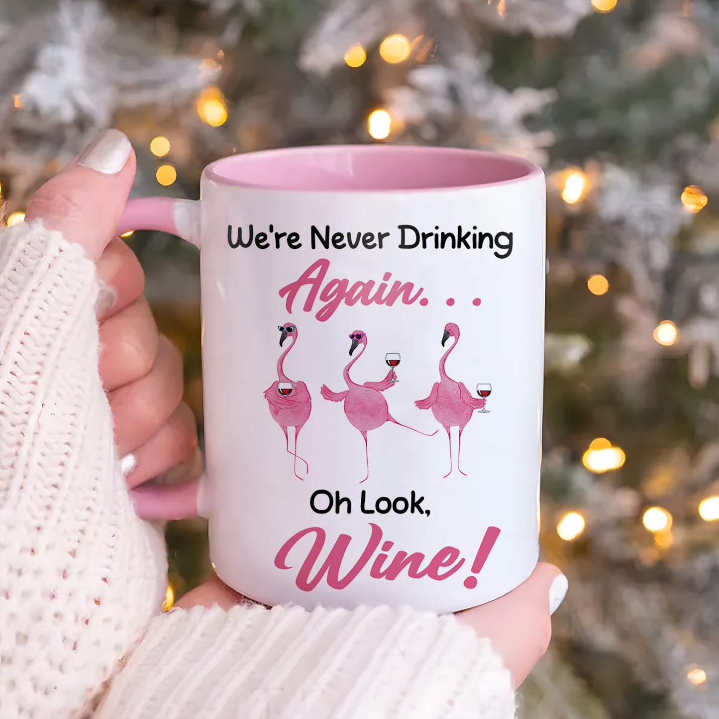 Oh Look Wine  - Flamingo Accent Mug