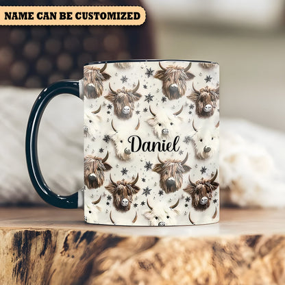 Highland Cow Cute Personalized Accent Mug