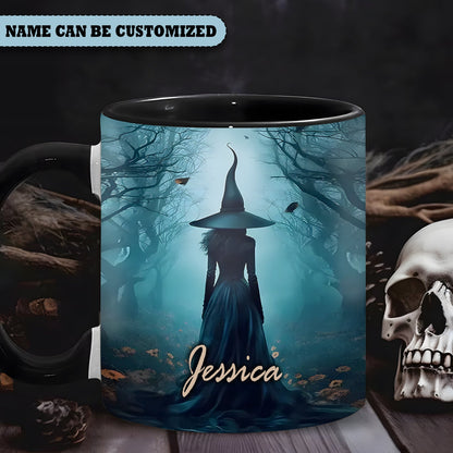 Witch Magical Forest Personalized Halloween Accent Mug