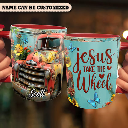 Jesus Take The Wheel - Personalized Truck Accent Mug