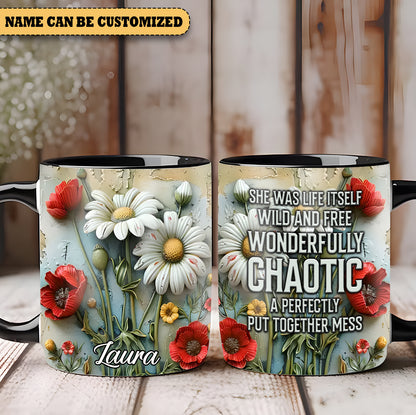 Beautiful Flowers  - Personalized Flowers Accent Mug