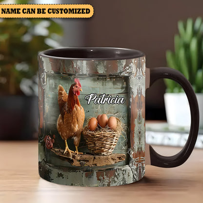 Chicken Eggs - Personalized Chicken Accent Mug