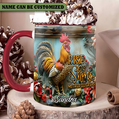 Rooster - Personalized Chicken Accent Mug