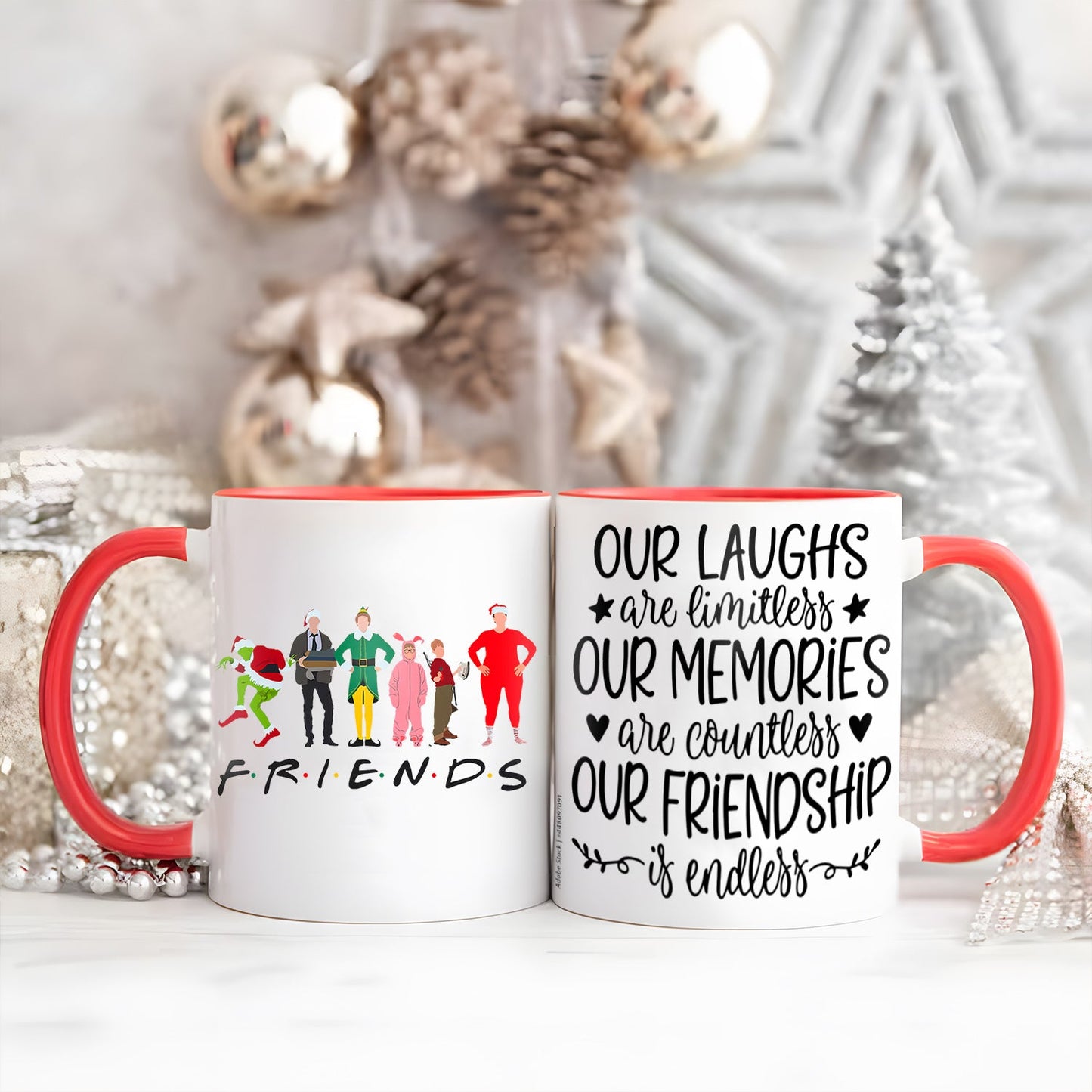 Christmas Movies Friend Our Laughs Are Limitless Accent Mug