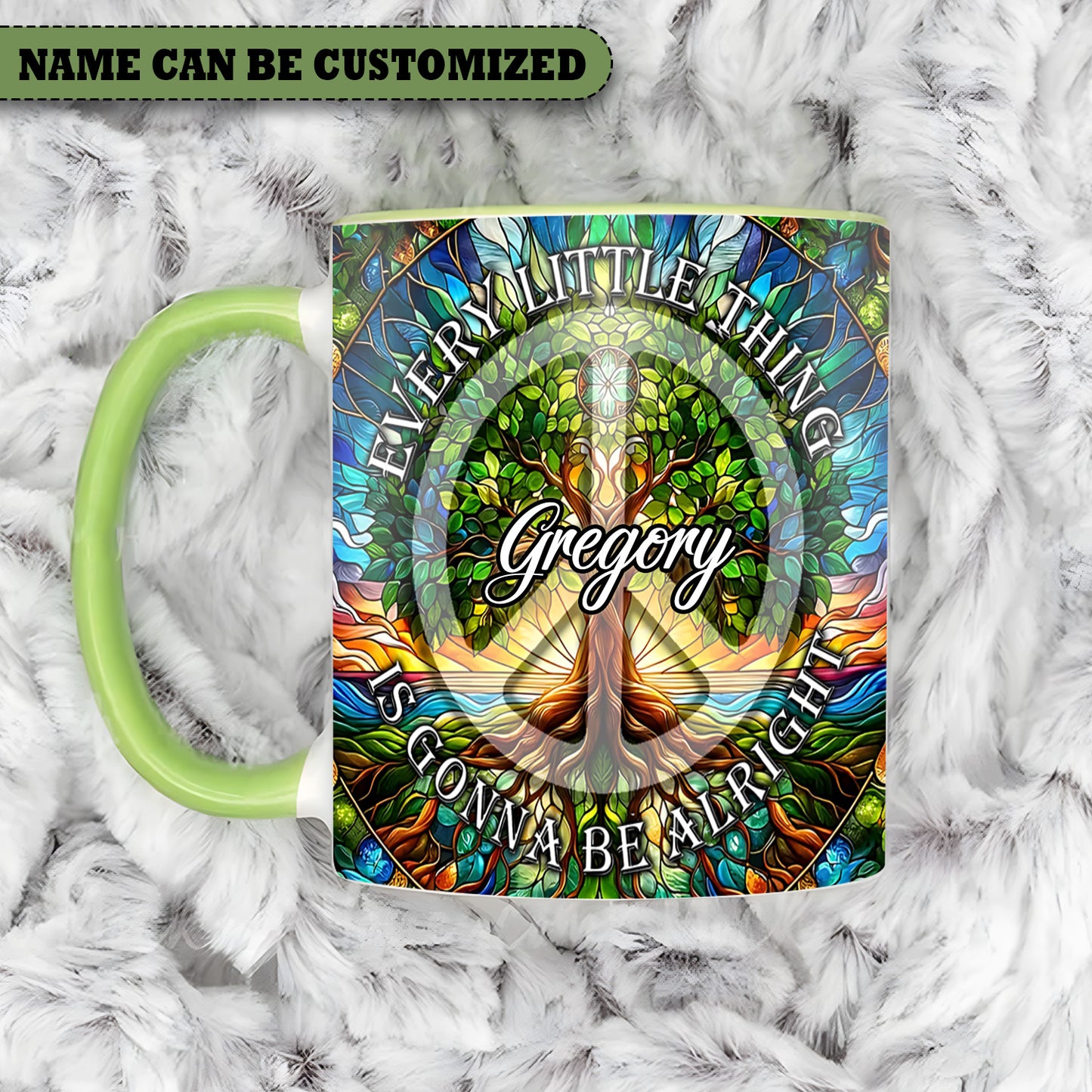 Colorful Tree Of Life Every Little Thing   - Personalized Hippie Accent Mug