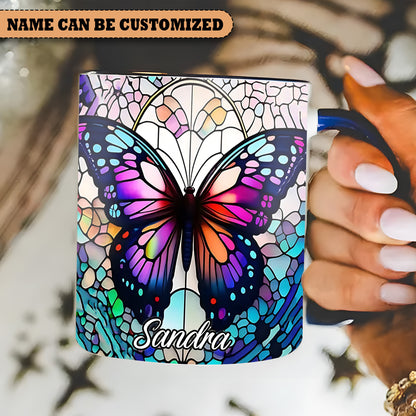 Beautiful  Butterfly - Personalized Butterfly Accent Mug