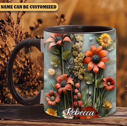 Flowers  - Personalized Flowers Accent Mug