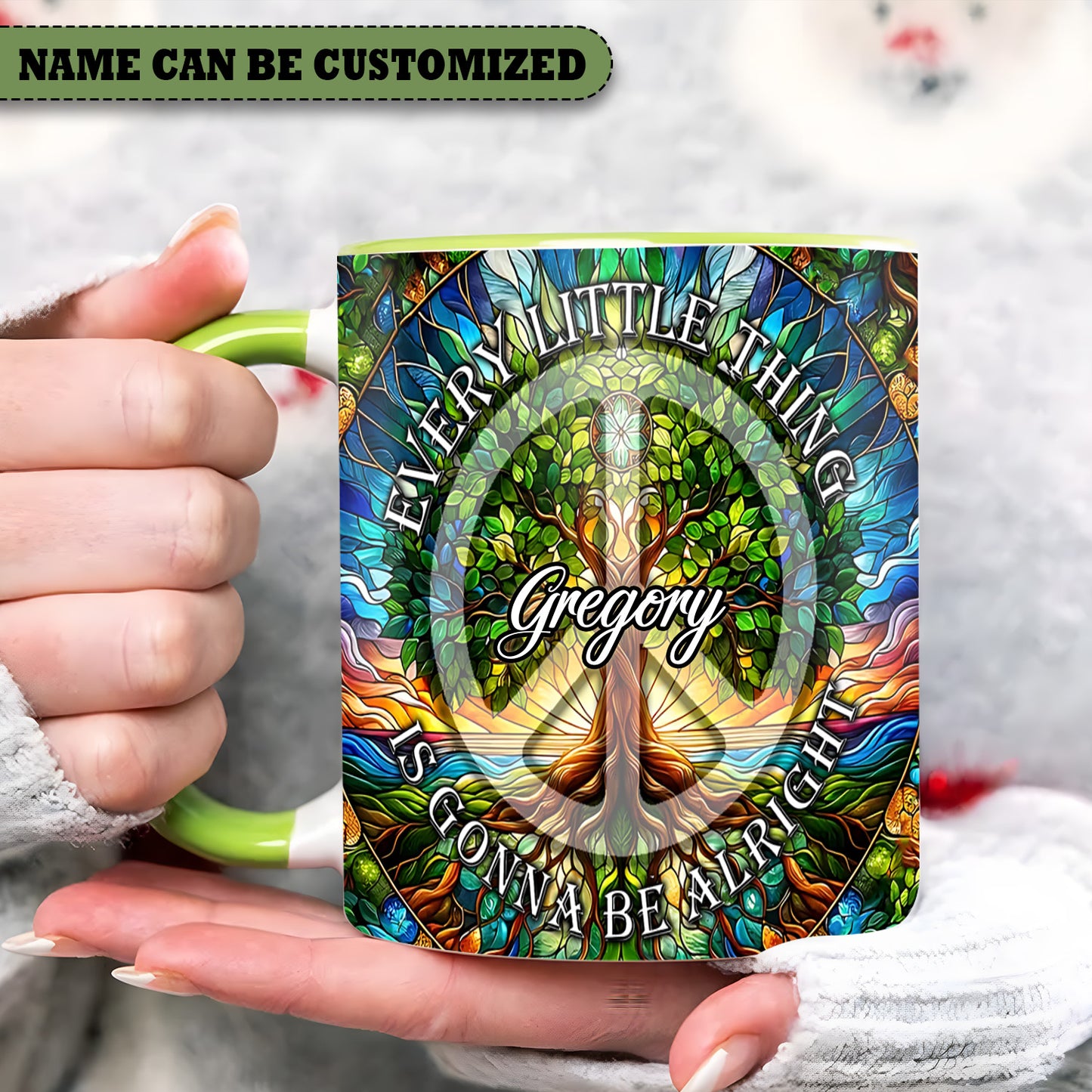 Colorful Tree Of Life Every Little Thing   - Personalized Hippie Accent Mug