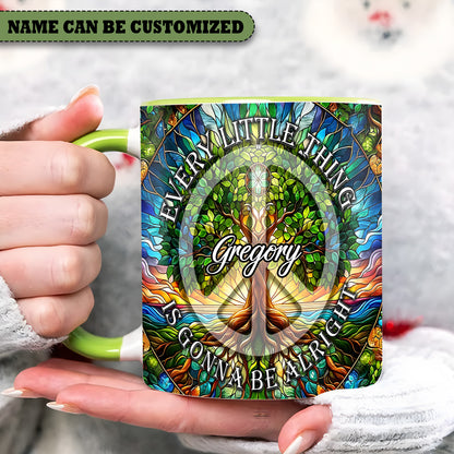 Colorful Tree Of Life Every Little Thing   - Personalized Hippie Accent Mug