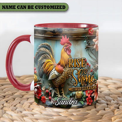 Rooster - Personalized Chicken Accent Mug