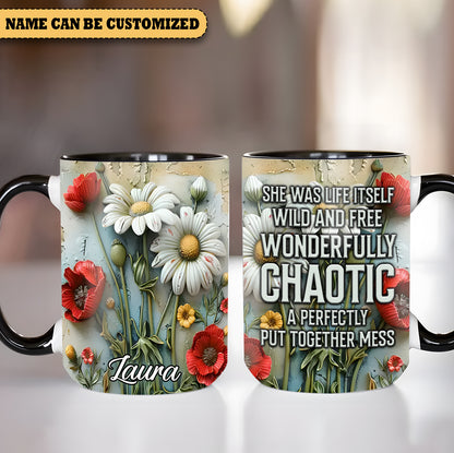 Beautiful Flowers  - Personalized Flowers Accent Mug