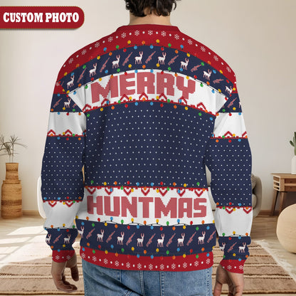 Hunting Custom Face Christmas – Personalized Photo Ugly Sweater