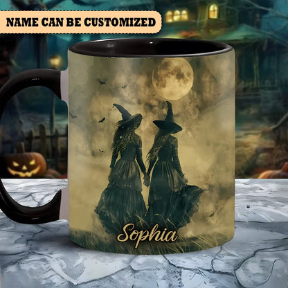 Beautiful Witch Bestie Personalized Halloween Accent Mug