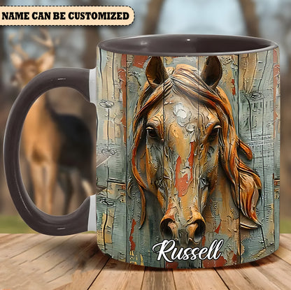 Vintage Horse - Personalized Horse Accent Mug