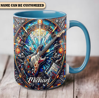 Guitar Personalized Accent Mug