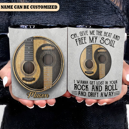 Oh Give Me The Beat - Personalized Guitar Accent Mug