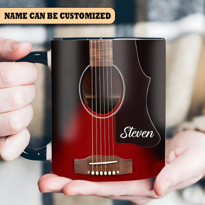 Guitar - Personalized Guitar Accent Mug