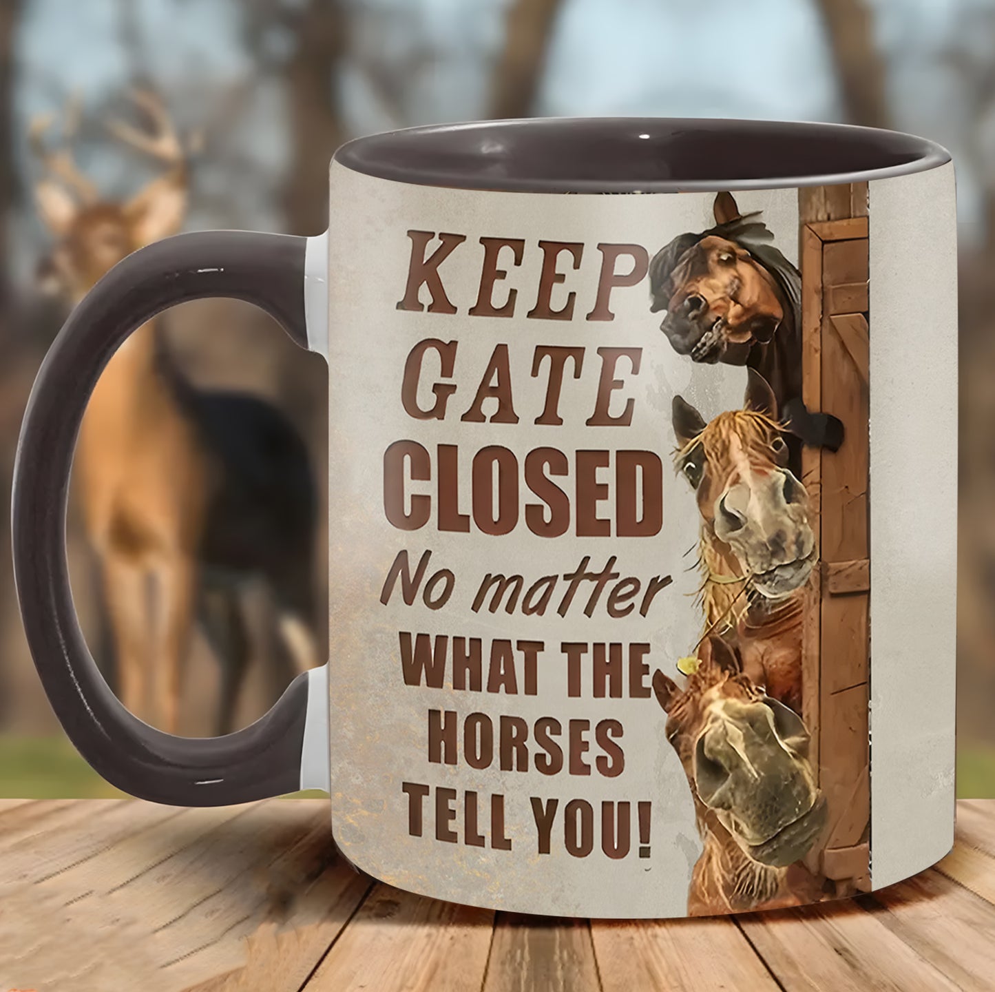 Keep Gate Closed  - Horse Accent Mug