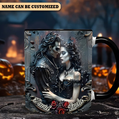 Couple Dark Gothic Personalized Halloween Accent Mug