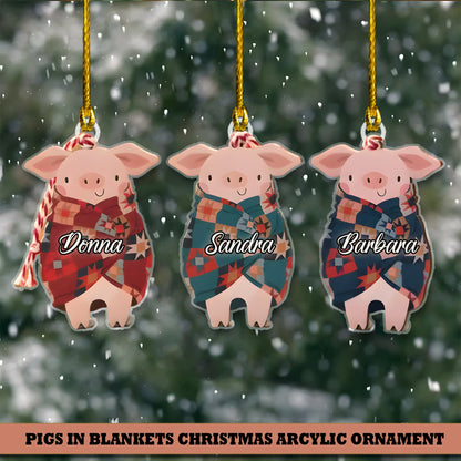 Pig Cute Acrylic Ornament - Gift For Christmas