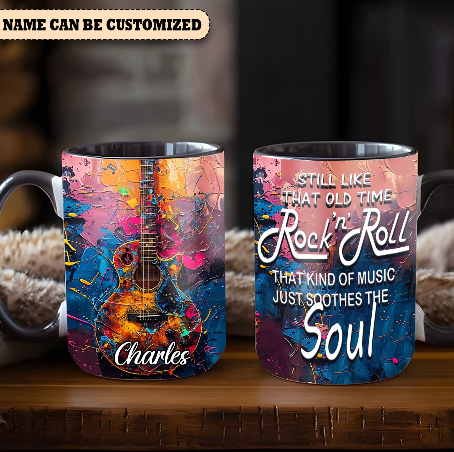 Still Like That Old Time - Personalized Guitar Accent Mug