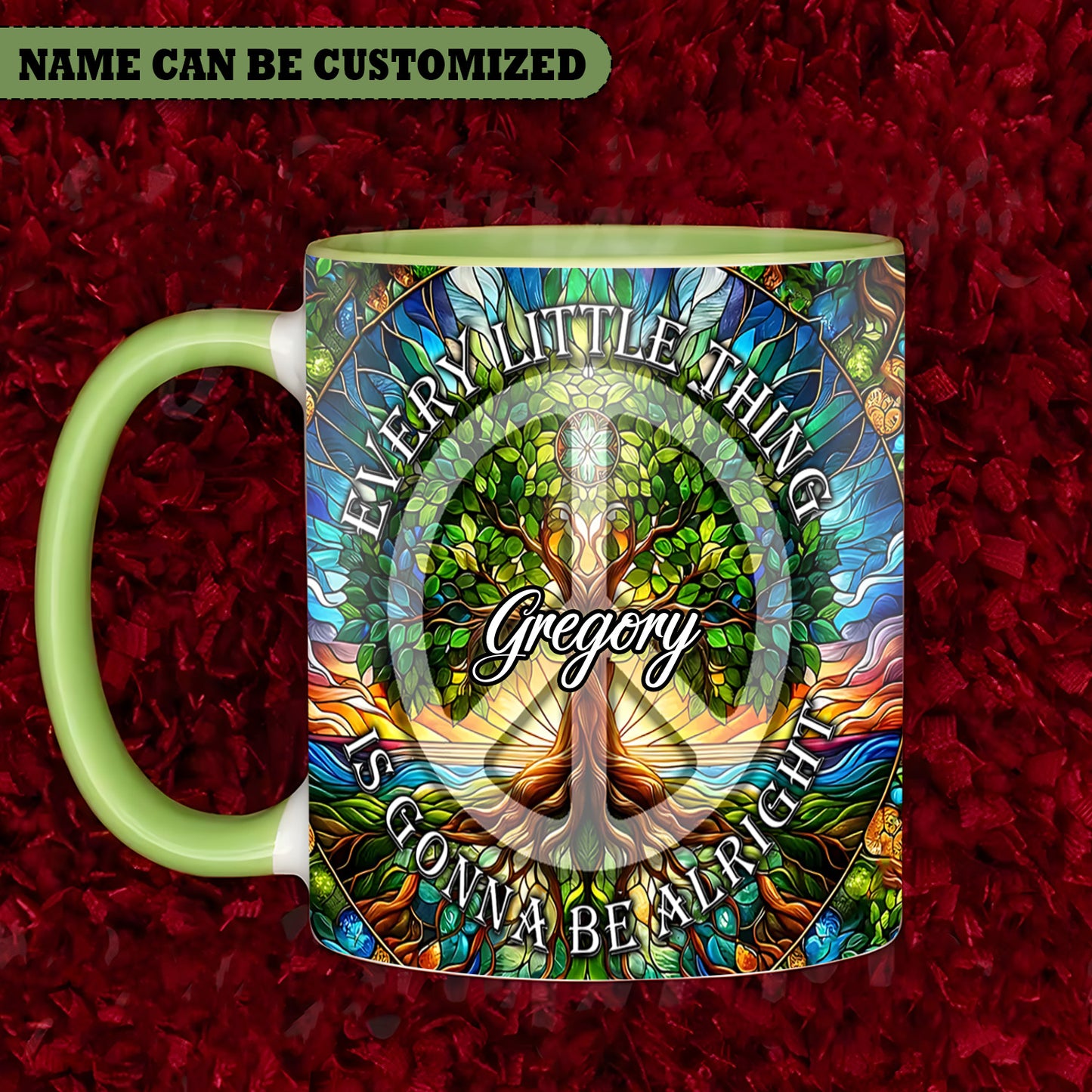 Colorful Tree Of Life Every Little Thing   - Personalized Hippie Accent Mug