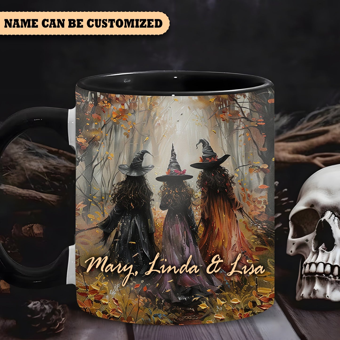 Witch Sisterhood Forest Personalized Halloween Accent Mug