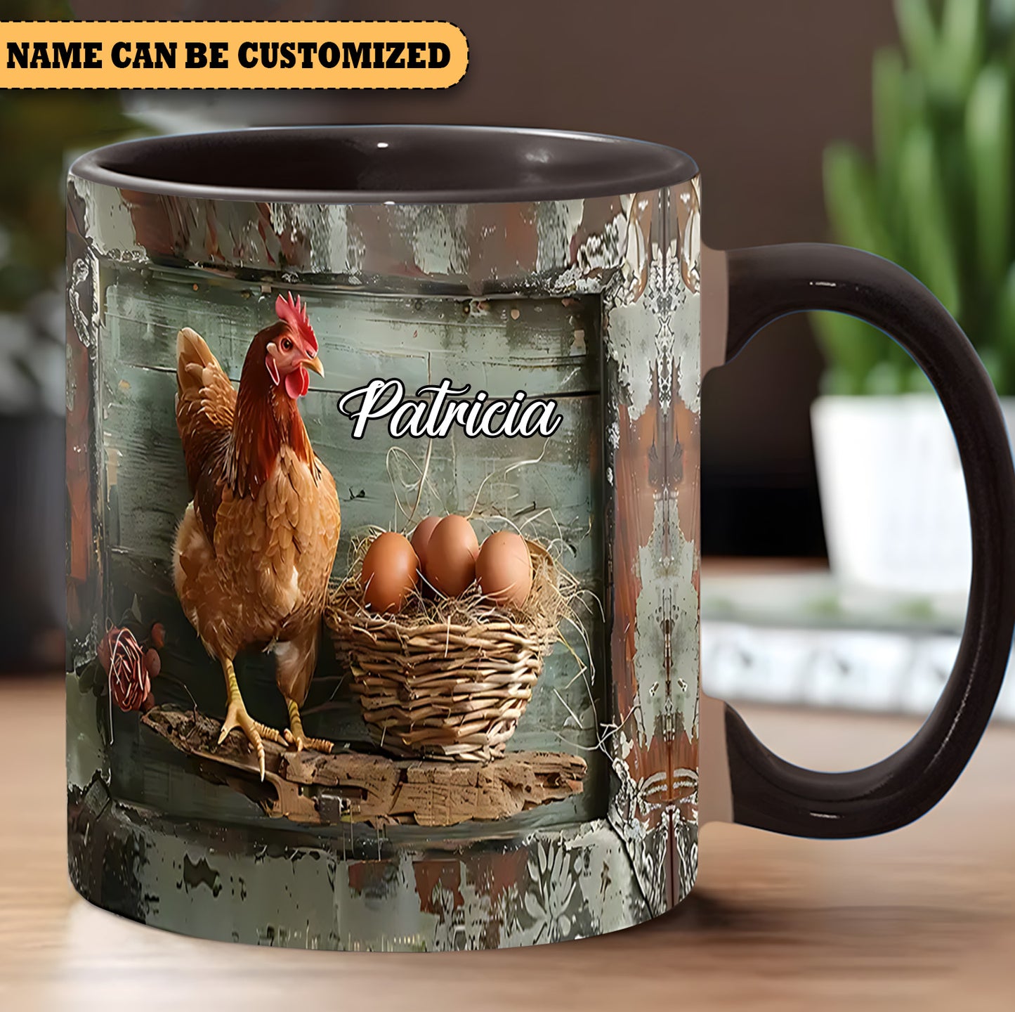 Chicken Eggs - Personalized Chicken Accent Mug