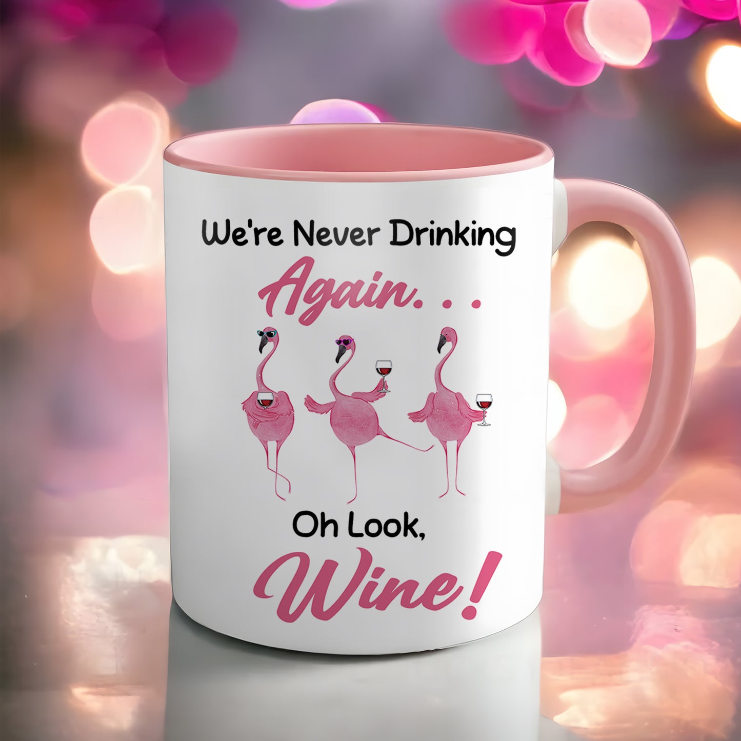 Oh Look Wine  - Flamingo Accent Mug