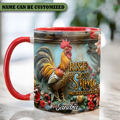 Rooster - Personalized Chicken Accent Mug