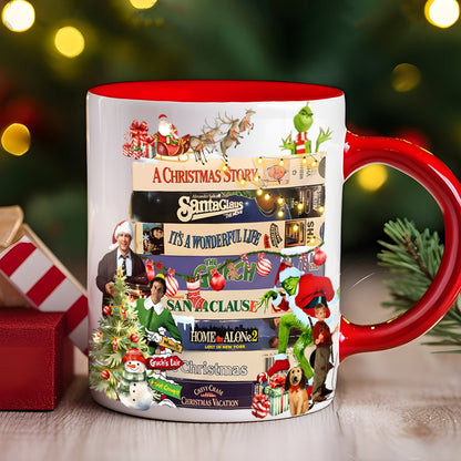 Classic Christmas VHS Movie Accent Mug Version 2