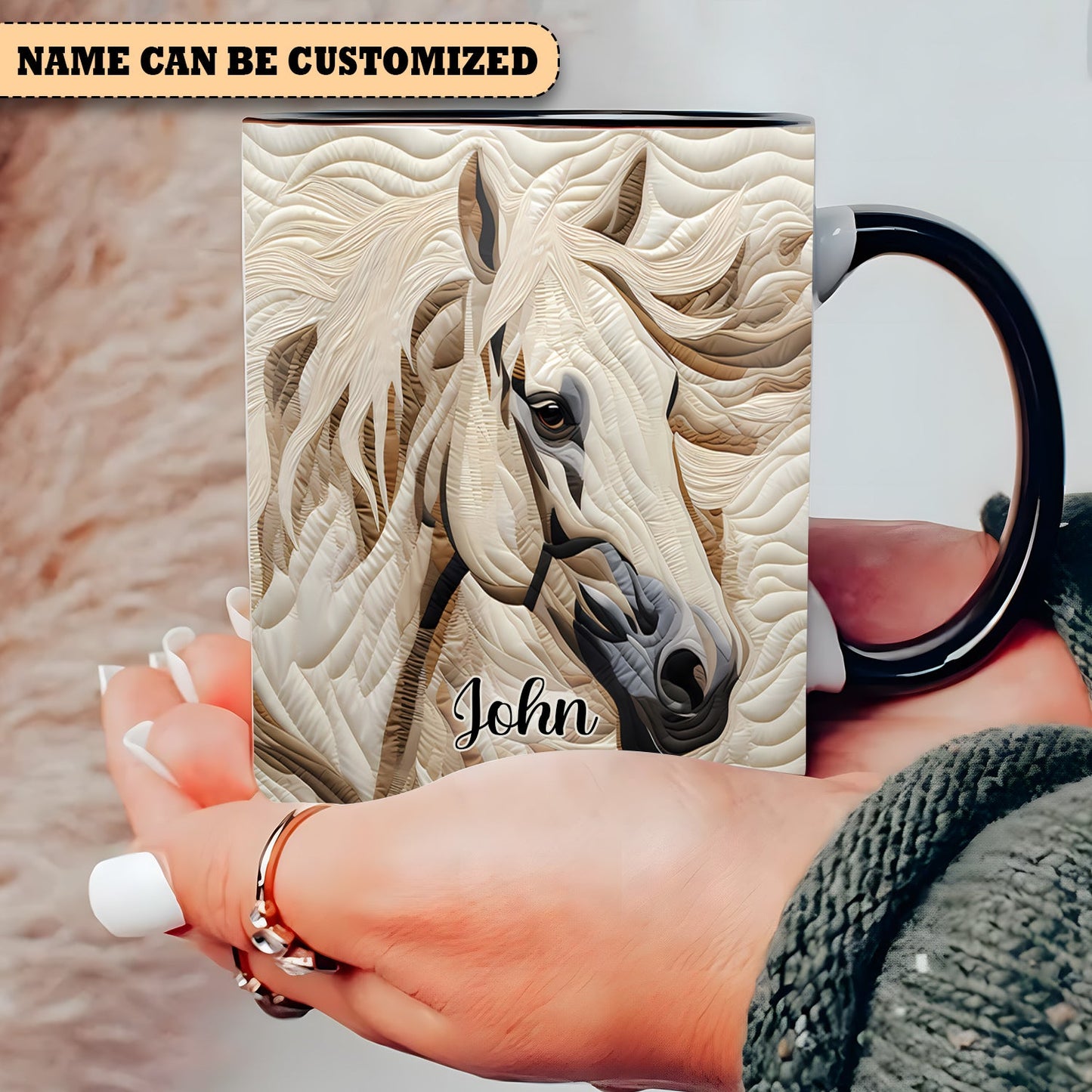 Beautiful Horse Personalized Accent Mug