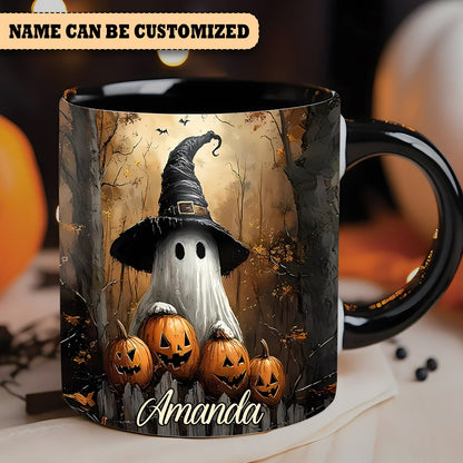 Cute Witch Ghost Pumpkin Halloween Accent Mug