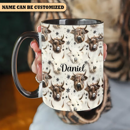 Highland Cow Cute Personalized Accent Mug