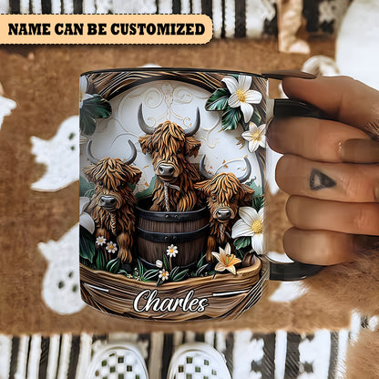 Highland Cow - Personalized Cow Accent Mug