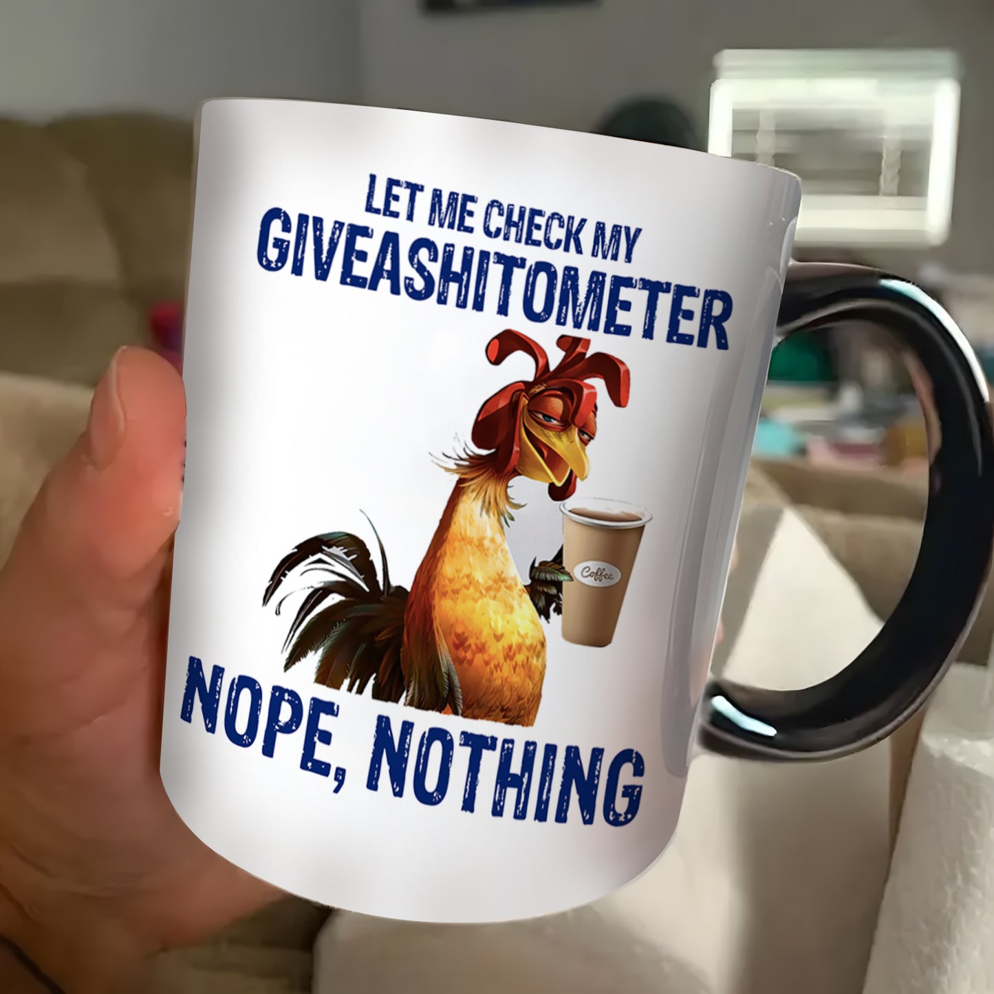 Let Me Check My Giveashitometer - Chicken Accent Mug