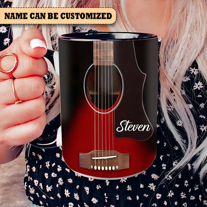 Guitar - Personalized Guitar Accent Mug