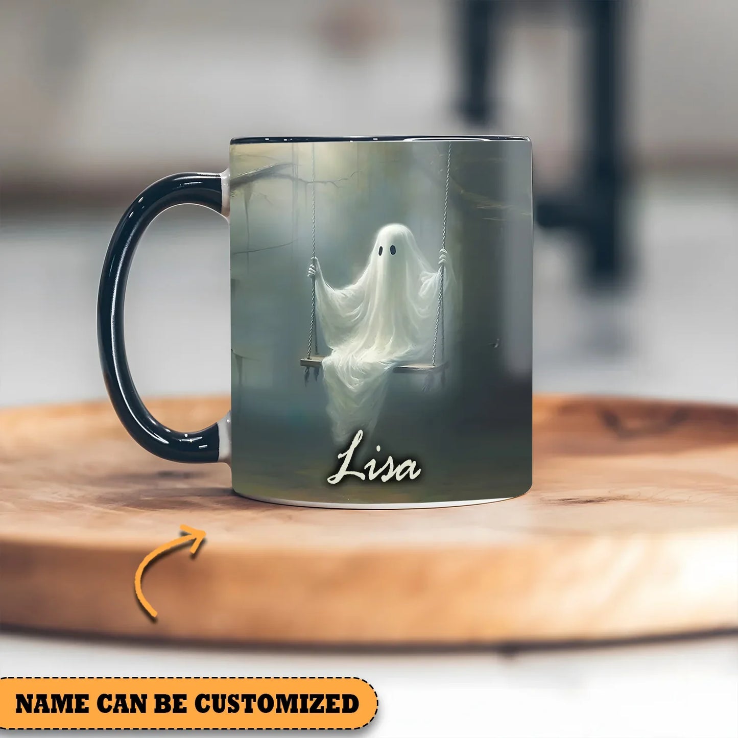 Cute Ghost Halloween Personalized Accent Mug