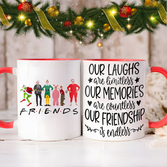 Christmas Movies Friend Our Laughs Are Limitless Accent Mug