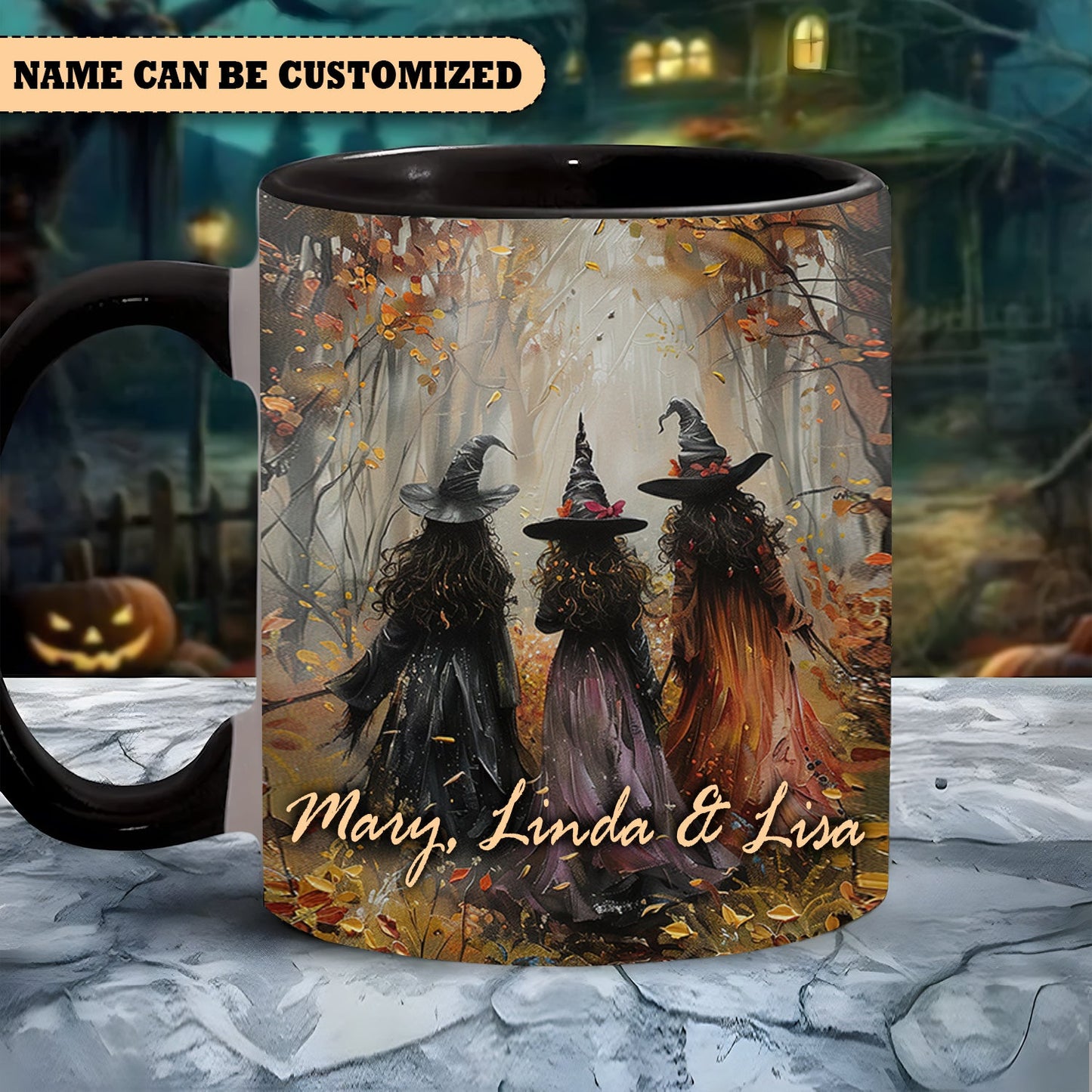 Witch Sisterhood Forest Personalized Halloween Accent Mug