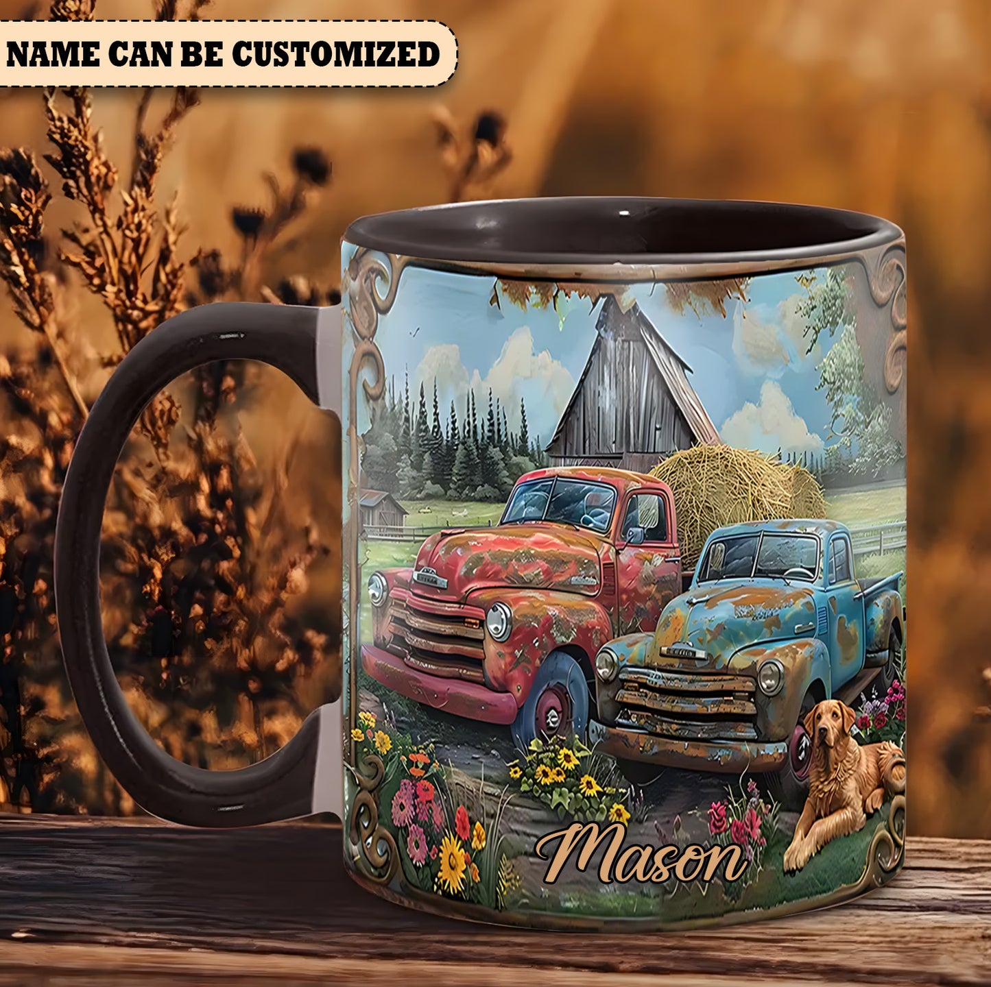 Vintage Country Truck - Personalized Accent Mug