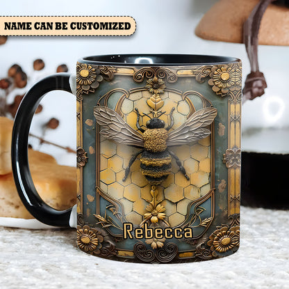 Vintage Bee Personalized Accent Mug