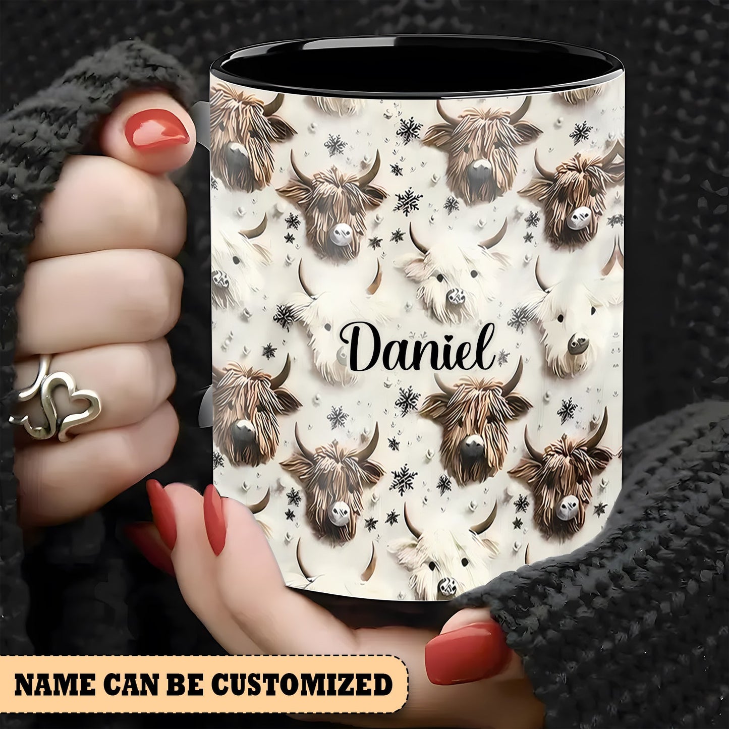 Highland Cow Cute Personalized Accent Mug