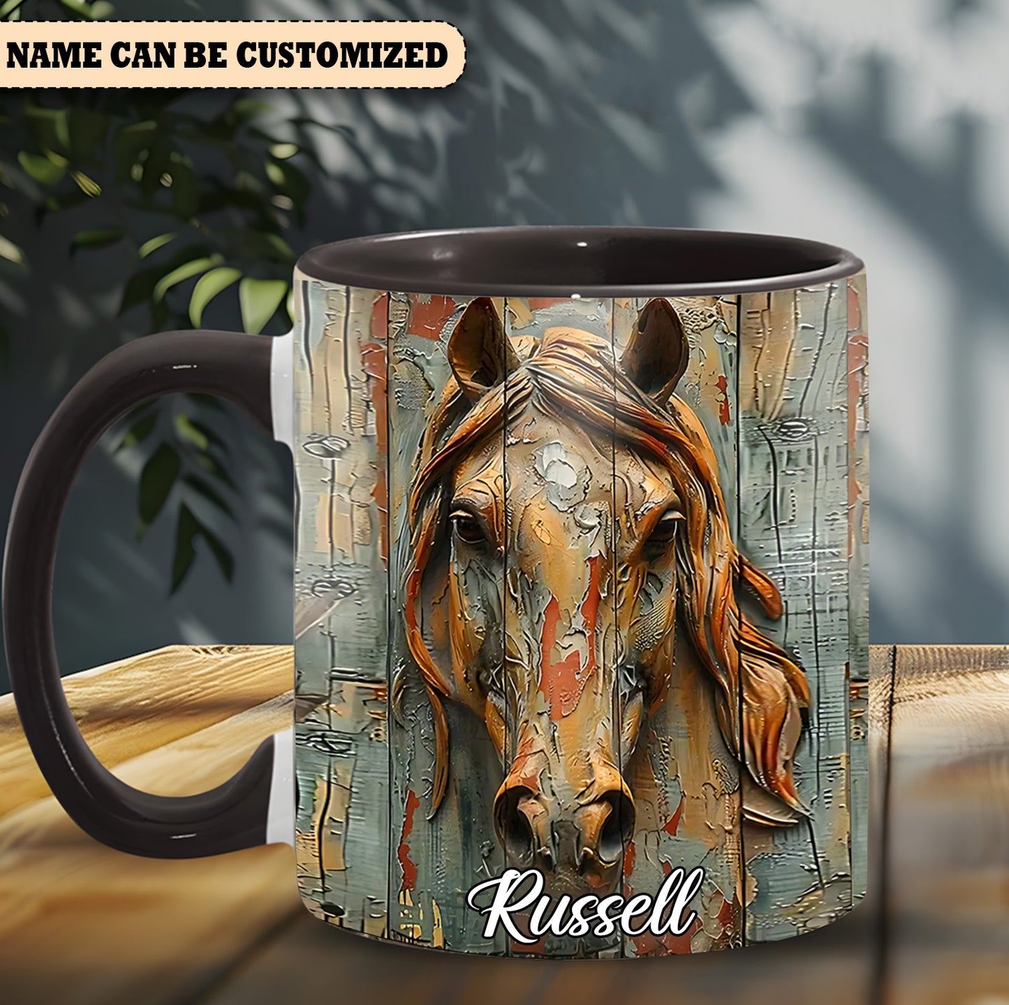 Vintage Horse - Personalized Horse Accent Mug