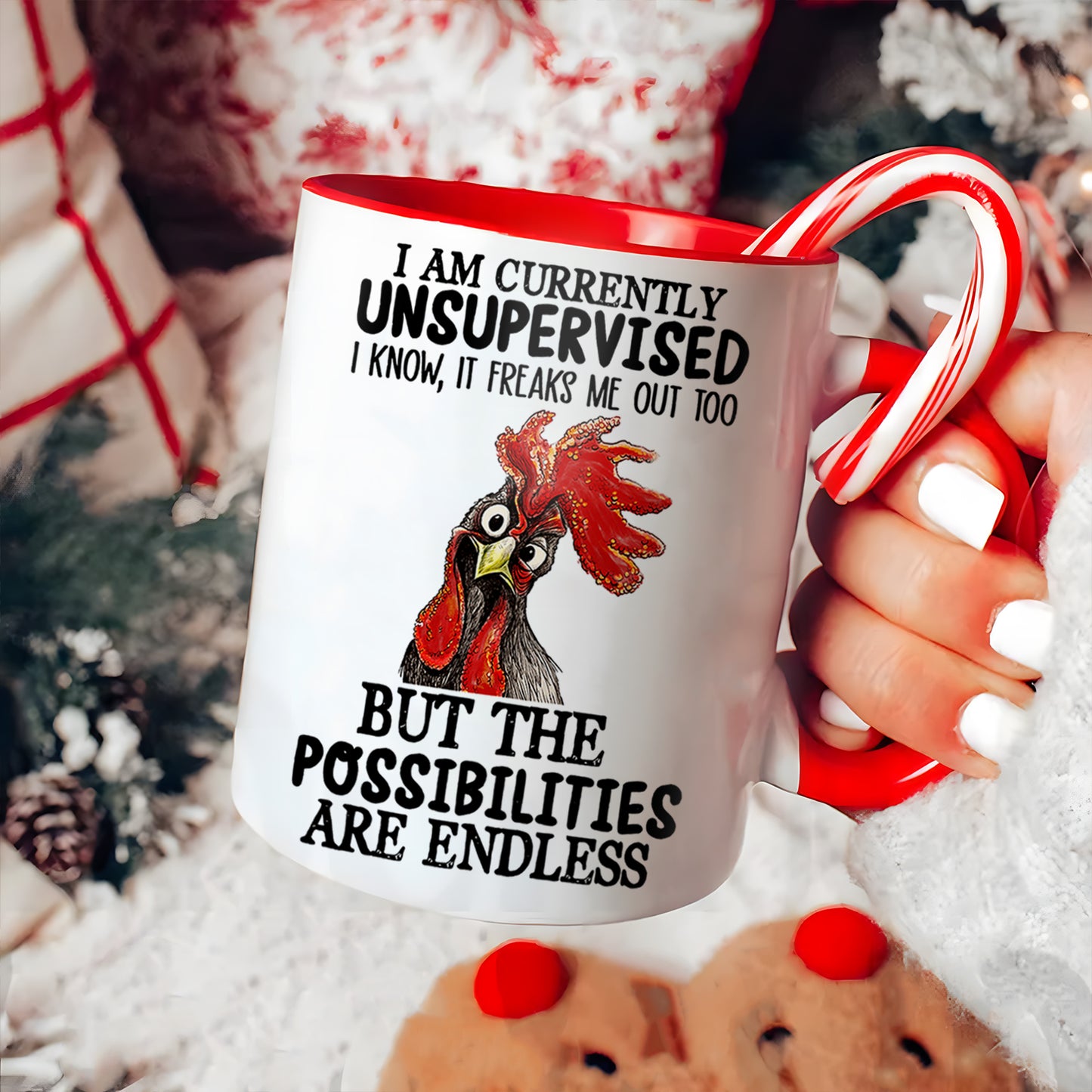 I'm Currently Unsupervised - Chicken Accent Mug