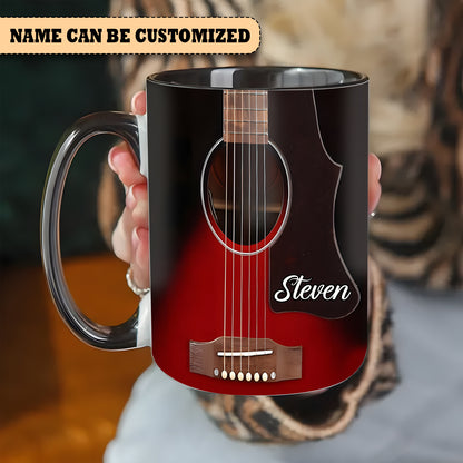 Guitar - Personalized Guitar Accent Mug