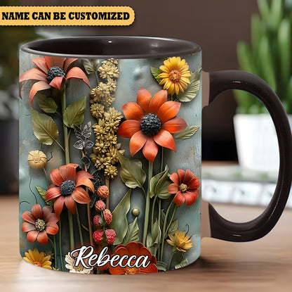 Flowers  - Personalized Flowers Accent Mug