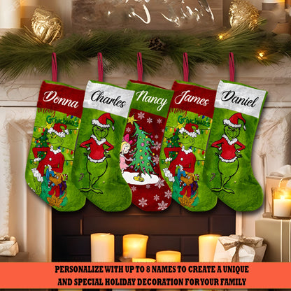 Christmas Grinch Family Perrsonalized Acrylic Ornament