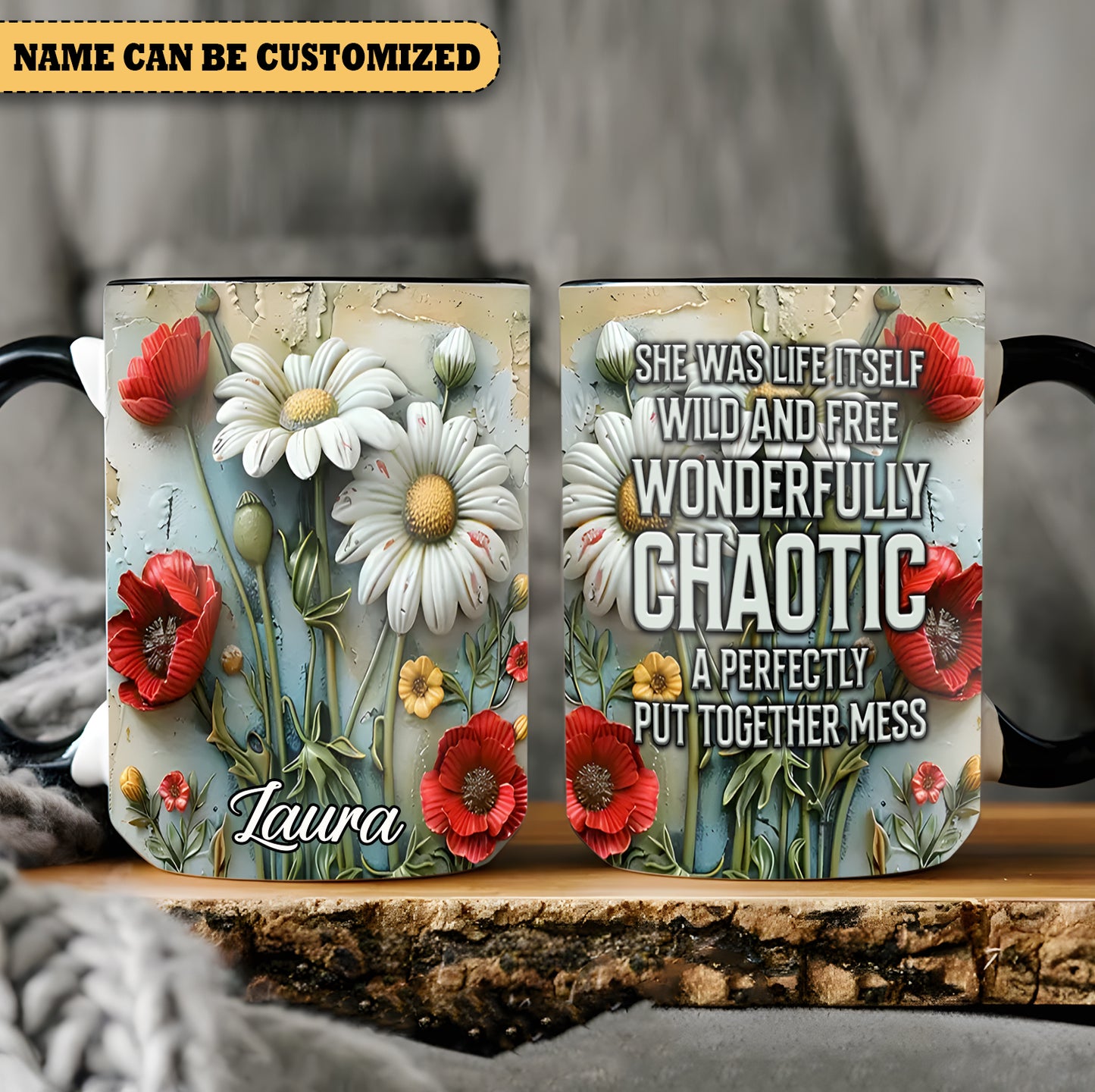 Beautiful Flowers  - Personalized Flowers Accent Mug